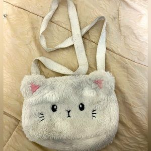 Novelty White Cat Crossbody Purse